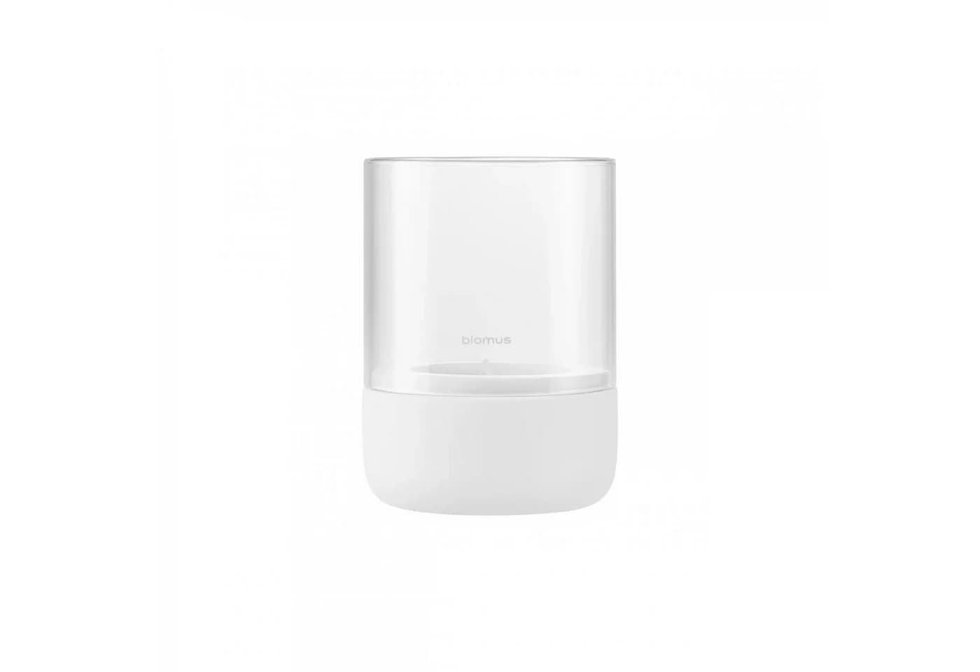 blomus Windlicht CALMA S Glas Kerzenhalter Weiss Betonoptik - Bild 2