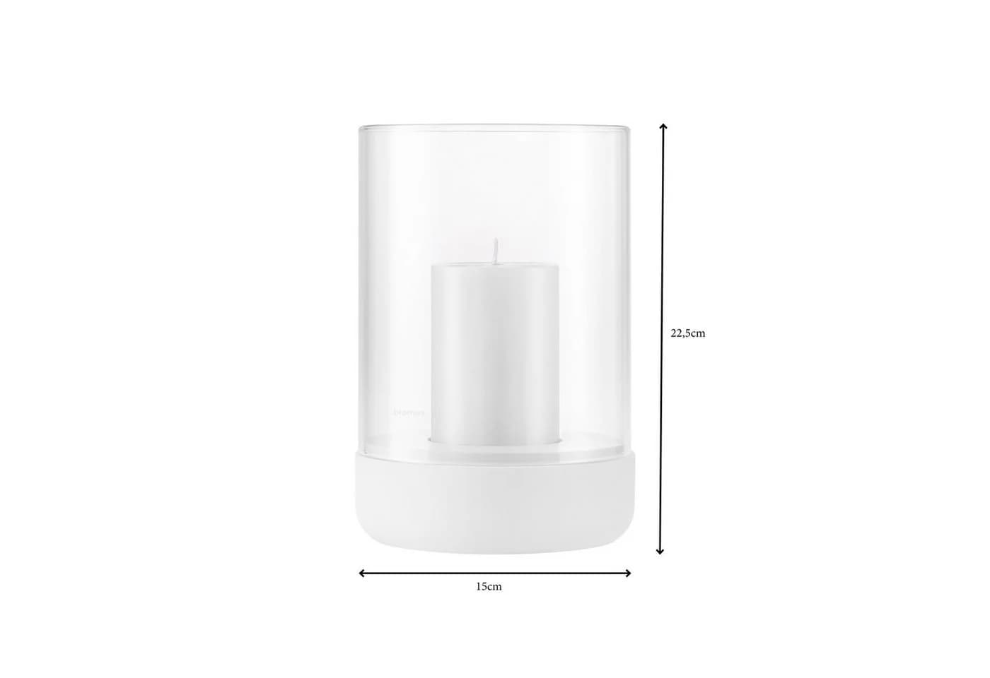 blomus Windlicht Calma Beton Lily White (L)