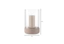 blomus Windlicht CALMA Glas Kerzenhalter Grau Betonoptik Modern Bild 2