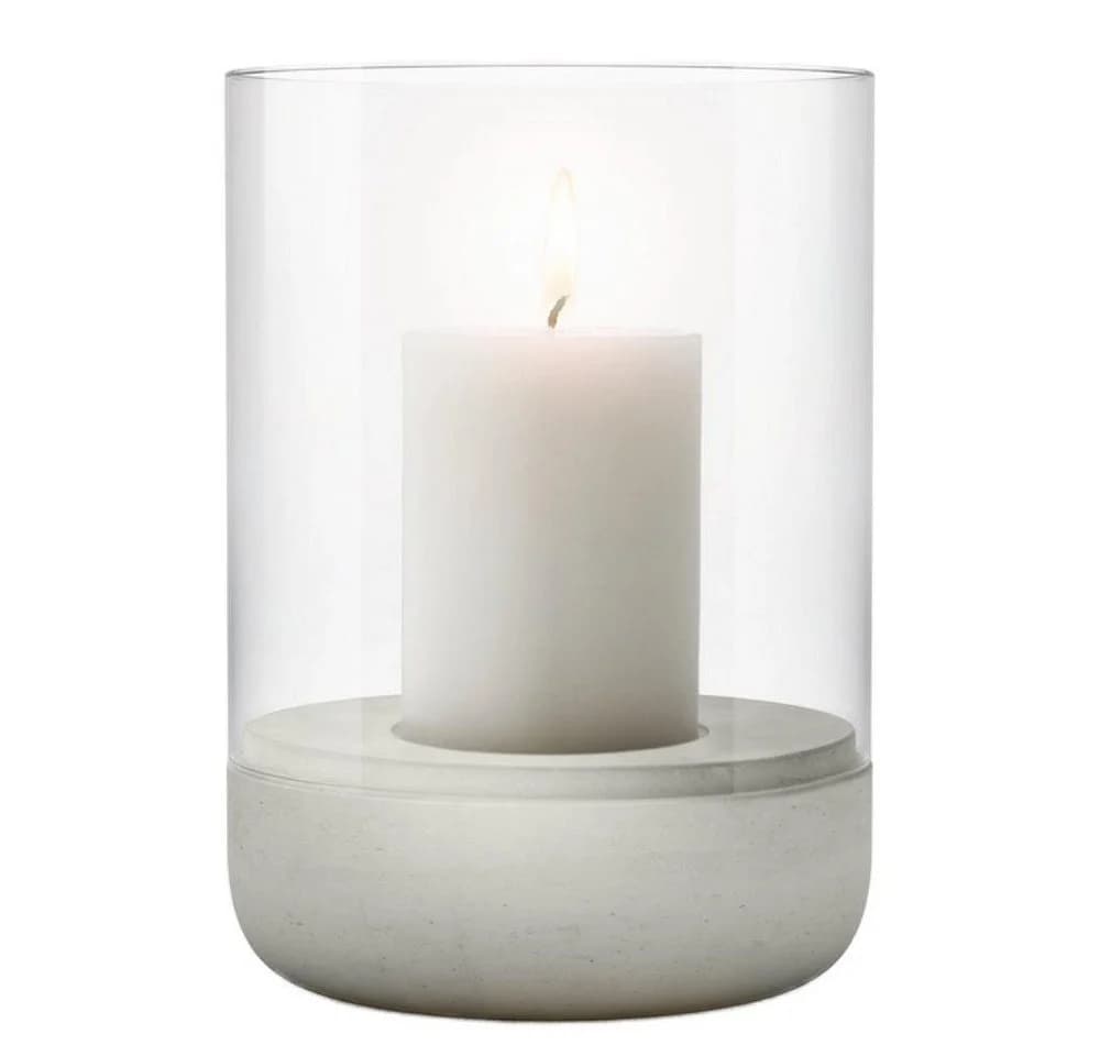blomus Windlicht CALMA Glas Kerzenhalter Grau Betonoptik Modern - Bild 5