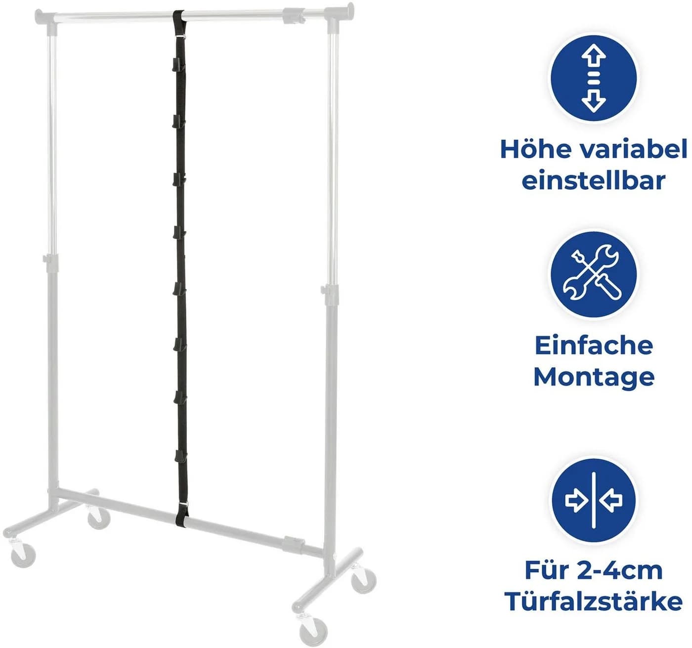 Maximex Türregal Taschengarderobe Schwarz 8 Haken - Bild 4