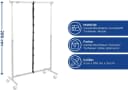 Maximex Türregal Taschengarderobe Schwarz 8 Haken Bild 5