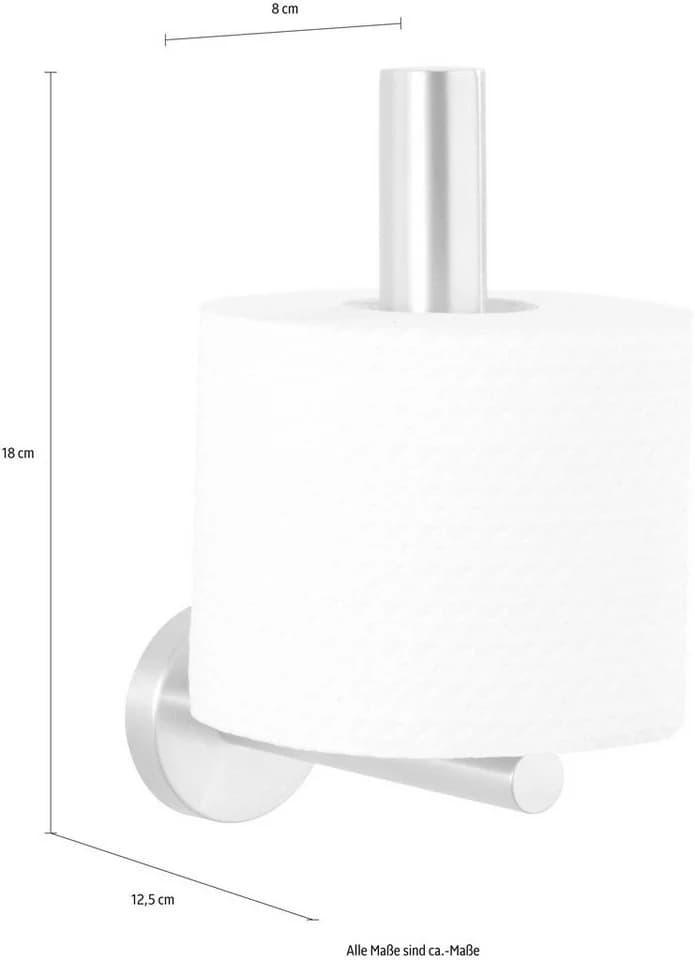 Wenko Toilettenpapier-Ersatzrollenhalter Mod. Bosio Edelstahl matt, rostfrei - Bild 3
