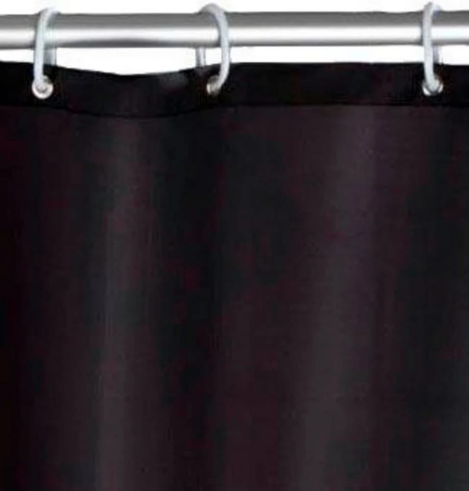 WENKO Duschvorhang Uni Schwarz Anti-Schimmel Polyester - Bild 3