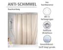 WENKO Duschvorhang Uni Beige Anti-Schimmel Polyester Bild 5