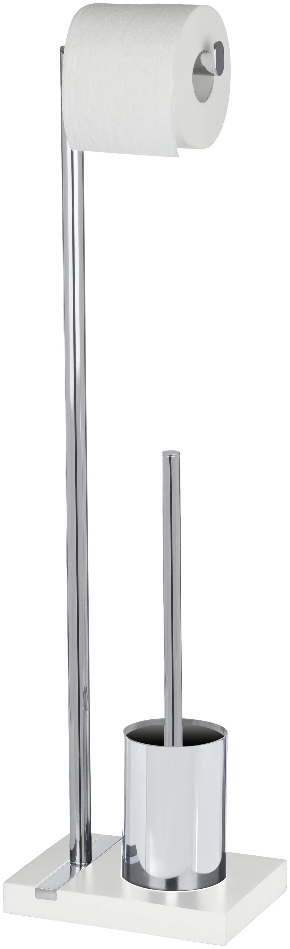 Wenko WC-Garnitur Noble White Weiß Chrom Standgarnitur
