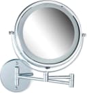 WENKO Wandspiegel Power-Loc® LED Modell Lumi Schwarz 5-fach Vergrößerung Bild 1