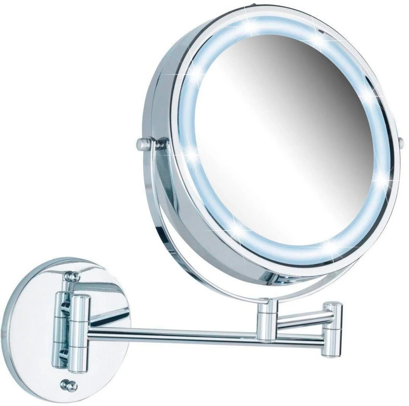 WENKO Wandspiegel Power-Loc® LED Modell Lumi Schwarz 5-fach Vergrößerung - Bild 3