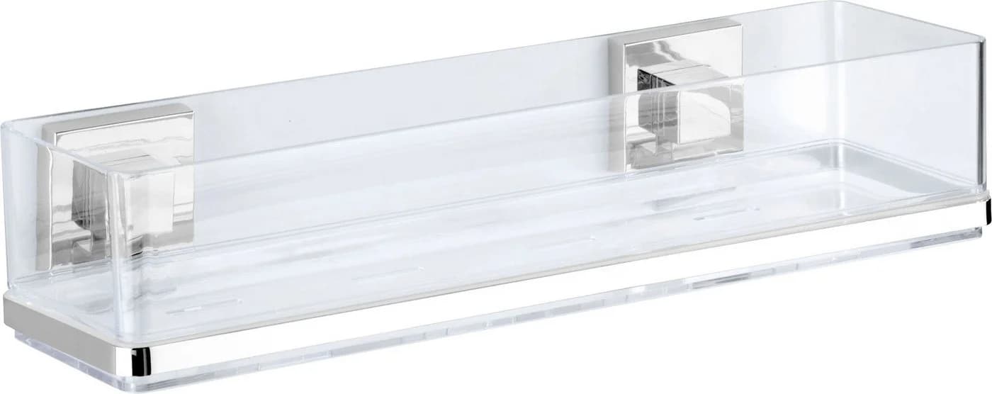 WENKO Badregal Vacuum-Loc Quadro Silber Edelstahl