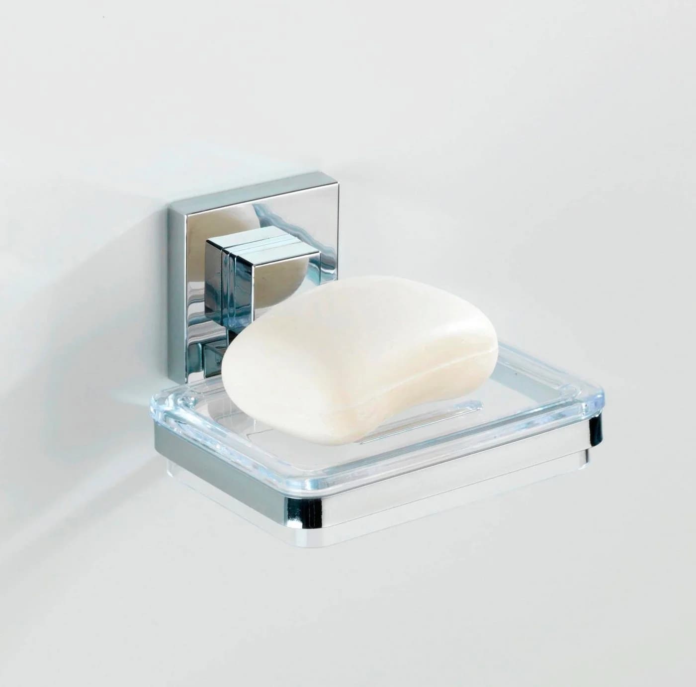 WENKO Seifenhalter Quadro mit Vacuum-Loc® System Silber/Transparent - Bild 3