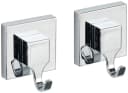 WENKO Wandhaken Quadro 2er Set Silber Kunststoff Bohrfrei Bild 2