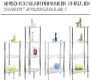 WENKO Eckregal Yago 1 Ablage Silber Transparent Glas Edelstahl Bild 4