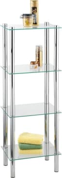 WENKO Yago Badregal Silber Glas 4 Ablagen Bild 2