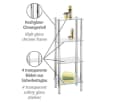 WENKO Yago Badregal Silber Glas 4 Ablagen Bild 3