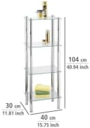 WENKO Yago Badregal Silber Glas 4 Ablagen Bild 5