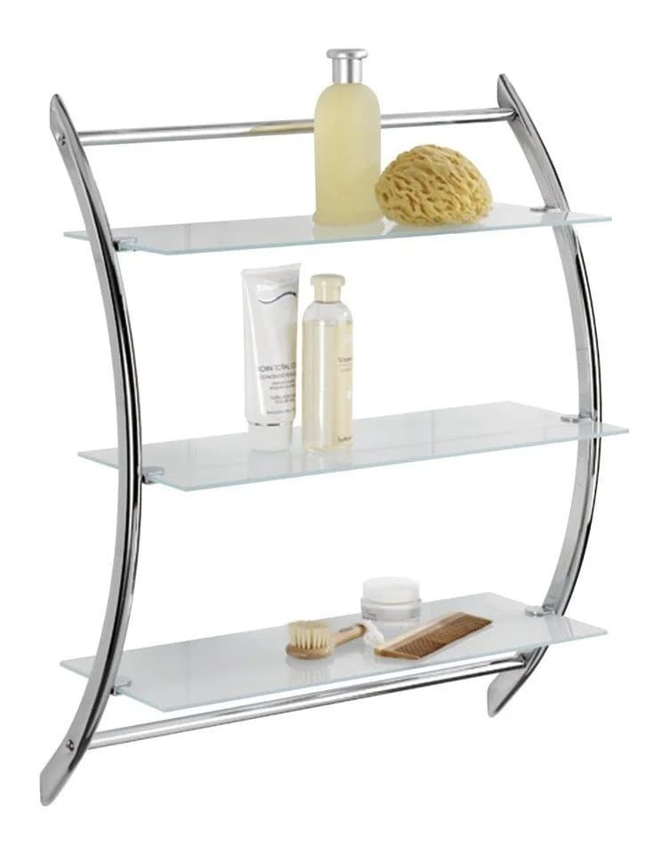 WENKO Badregal Chrom Sicherheitsglas