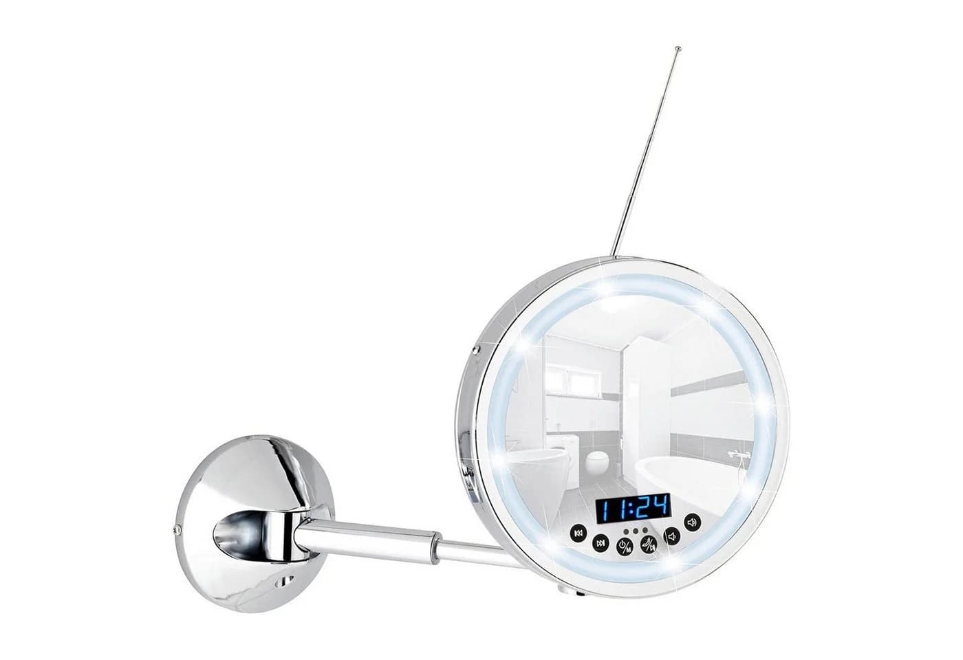Wenko LED Wandspiegel Imperial mit Multimedia-Center und 3-Fach-Vergrößerung - Bild 2