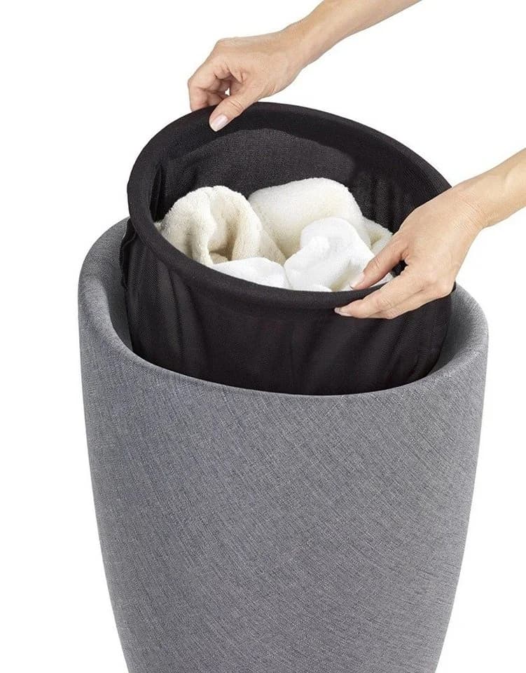 WENKO Hocker Candy Dunkelgrau mit Wäschesack - Bild 3