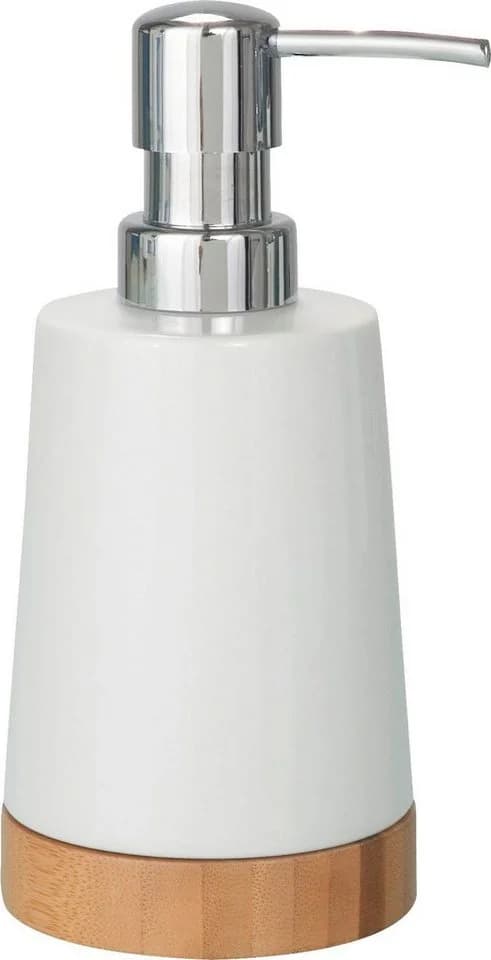 WENKO Seifenspender Bamboo Keramik Weiß 330 ml - Bild 2