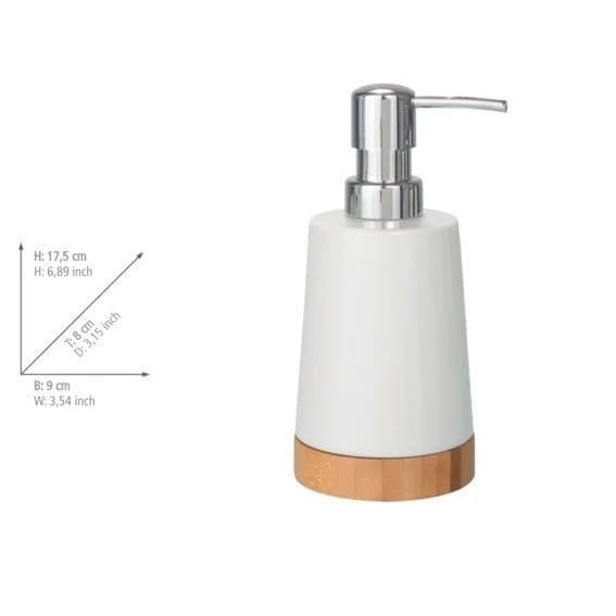 WENKO Seifenspender Bamboo Keramik Weiß 330 ml - Bild 3