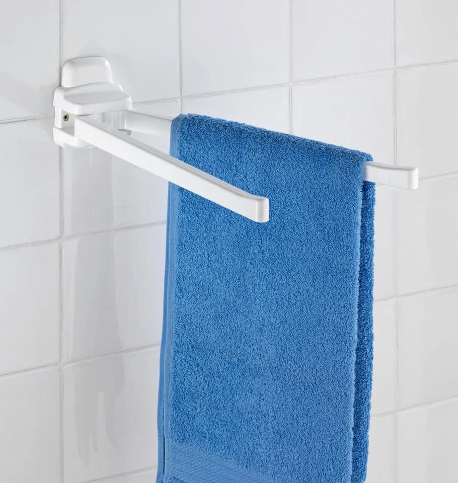 WENKO Handtuchhalter Pure 2-armig Weiß inkl. Montagezubehör