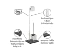 Wenko WC-Garnitur Slate Rock Anthrazit Edelstahl Rostfrei Bild 3