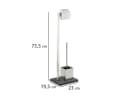 Wenko WC-Garnitur Slate Rock Anthrazit Edelstahl Rostfrei Bild 4