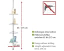 Teleskopregal WENKO Prea Silber Edelstahl 4 Ablagen Bild 3