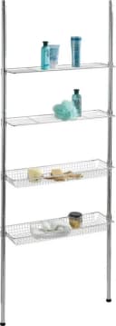 WENKO Badregal Ellera Teleskopregal Silber 2 Ablagen 2 Körbe Bild 2