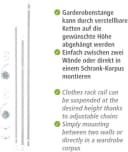 WENKO Teleskopregal Garderobe 3-tlg. Edelstahl Silber Bild 5