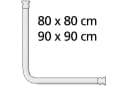WENKO Duschvorhangstange Universal Weiß Aluminium Bild 5