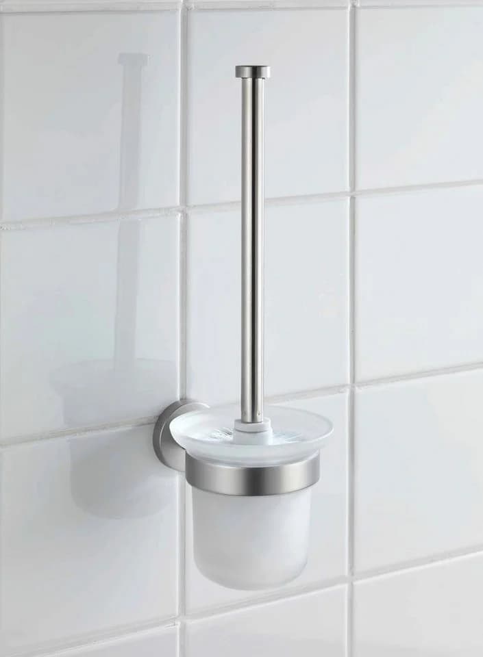 WENKO WC-Garnitur Bosio Edelstahl Rostfrei Silber