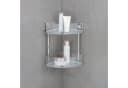 WENKO Eckregal "Vacuum-Loc Quadro" Silber Chrom Transparent Bild 1