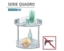 WENKO Eckregal "Vacuum-Loc Quadro" Silber Chrom Transparent Bild 4
