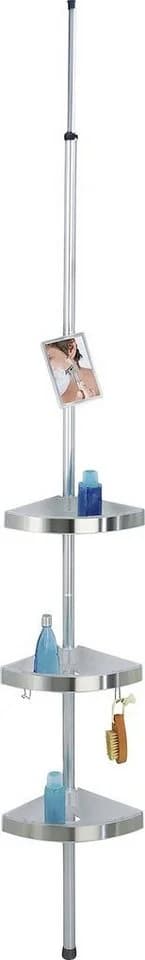 WENKO Duschablage Premium 3 Ablagen 1 Spiegel Silber Aluminium - Bild 2
