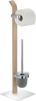 WENKO WC-Garnitur Samona Nature Holz Metall mit Papierrollenhalter Bild 2