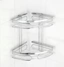 WENKO Eckregal Premium 2 Etagen Silber Edelstahl Bad Organizer Bild 2