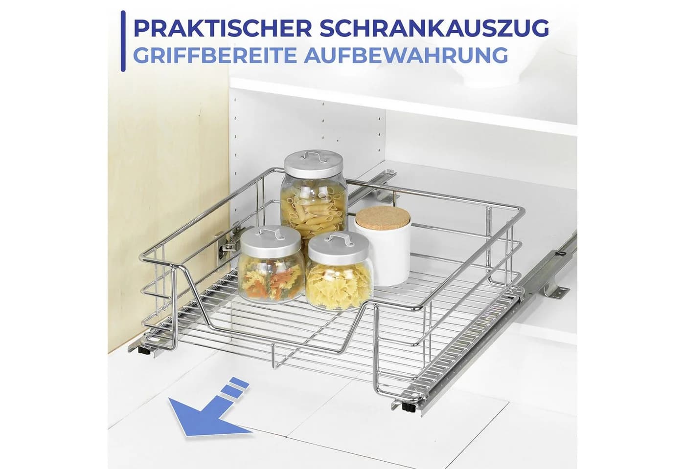 Maximex Schrankauszug Modell Midi Chrom-Optik Metall - Bild 4