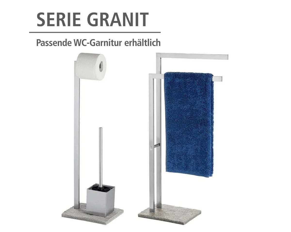 WENKO Handtuchständer Granit Grau Edelstahl - Bild 3