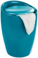 WENKO Badhocker Candy Blau mit Wäschesack Bild 1