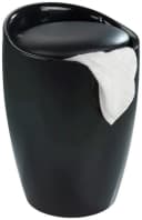 WENKO Badhocker Candy Schwarz mit 20l Wäschesack Bild 1