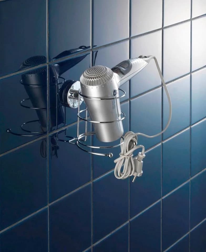 WENKO Haartrocknerhalter Vacuum-Loc Silber Stahl ohne Bohren - Bild 3