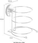 WENKO Haartrocknerhalter Vacuum-Loc Silber Stahl ohne Bohren Bild 5