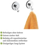 WENKO Wandhaken Vacuum-Loc® 2er Set Silber Bohrfrei Bild 5