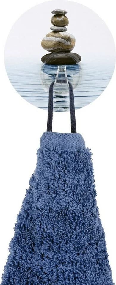 WENKO Handtuchhaken Static-Loc Wandhaken Uno Kunststoff Design Meditation - Bild 3