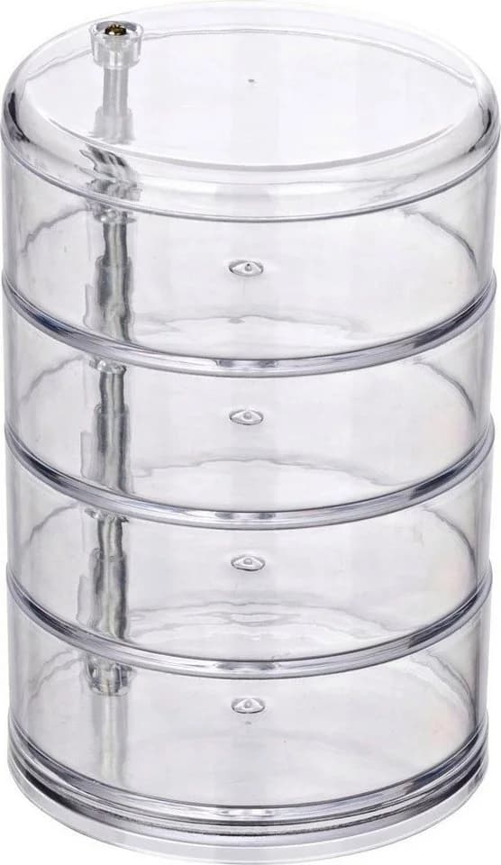 WENKO Badorganizer Tower Kosmetik-Aufbewahrung mit 4 Fächern transparent - Bild 1