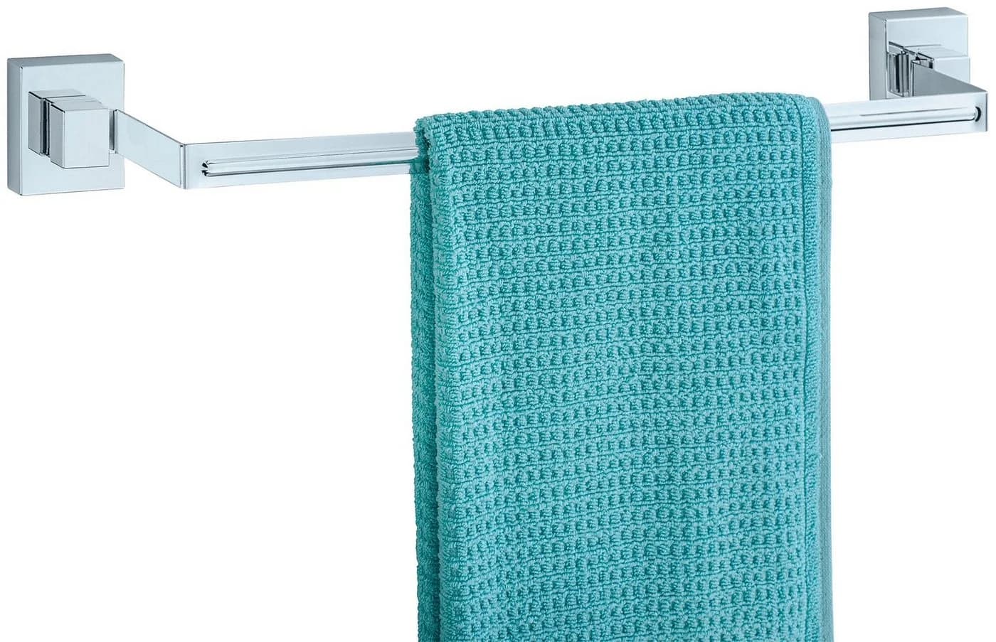 WENKO Handtuchhalter Vacuum-Loc Quadro Chromfarben Edelstahl