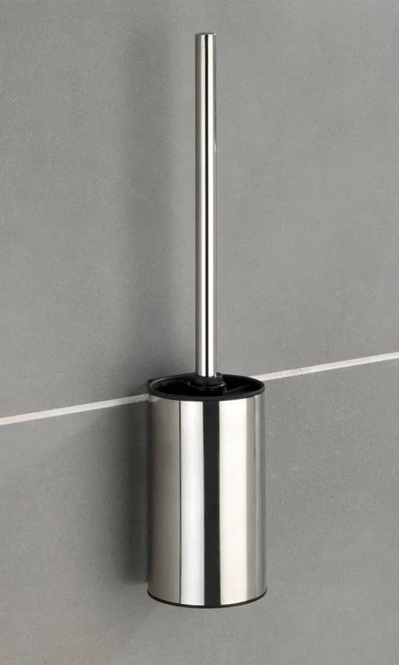 WENKO WC-Garnitur Detroit Edelstahl Schwarz Turbo-Loc