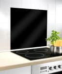 WENKO Küchenrückwand Schwarz Gehärtetes Glas Spritzschutz Bild 1