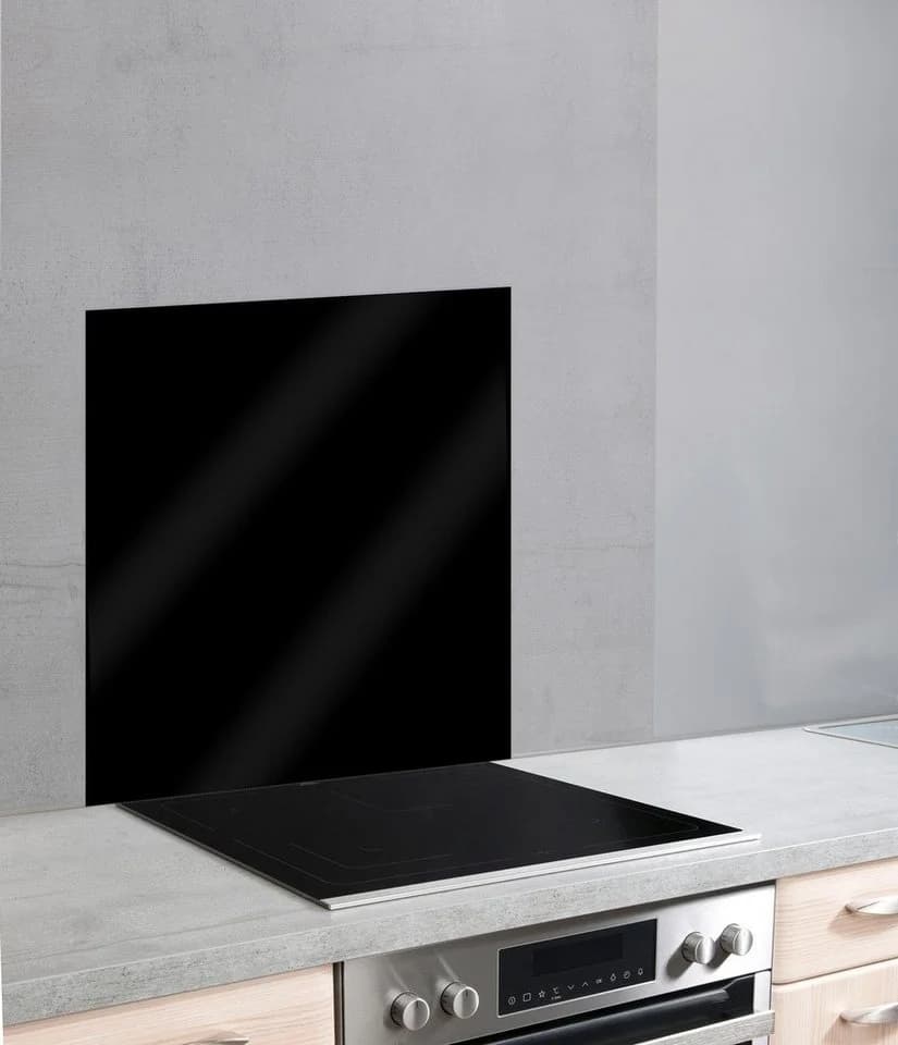 WENKO Küchenrückwand Schwarz Gehärtetes Glas Spritzschutz - Bild 2